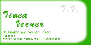 timea verner business card