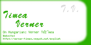 timea verner business card